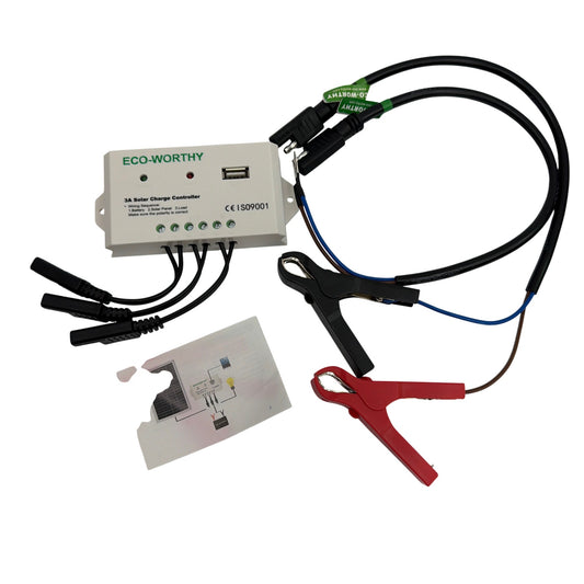 ECO-WORTHY 3A Solar Charge Controller with USB Port
