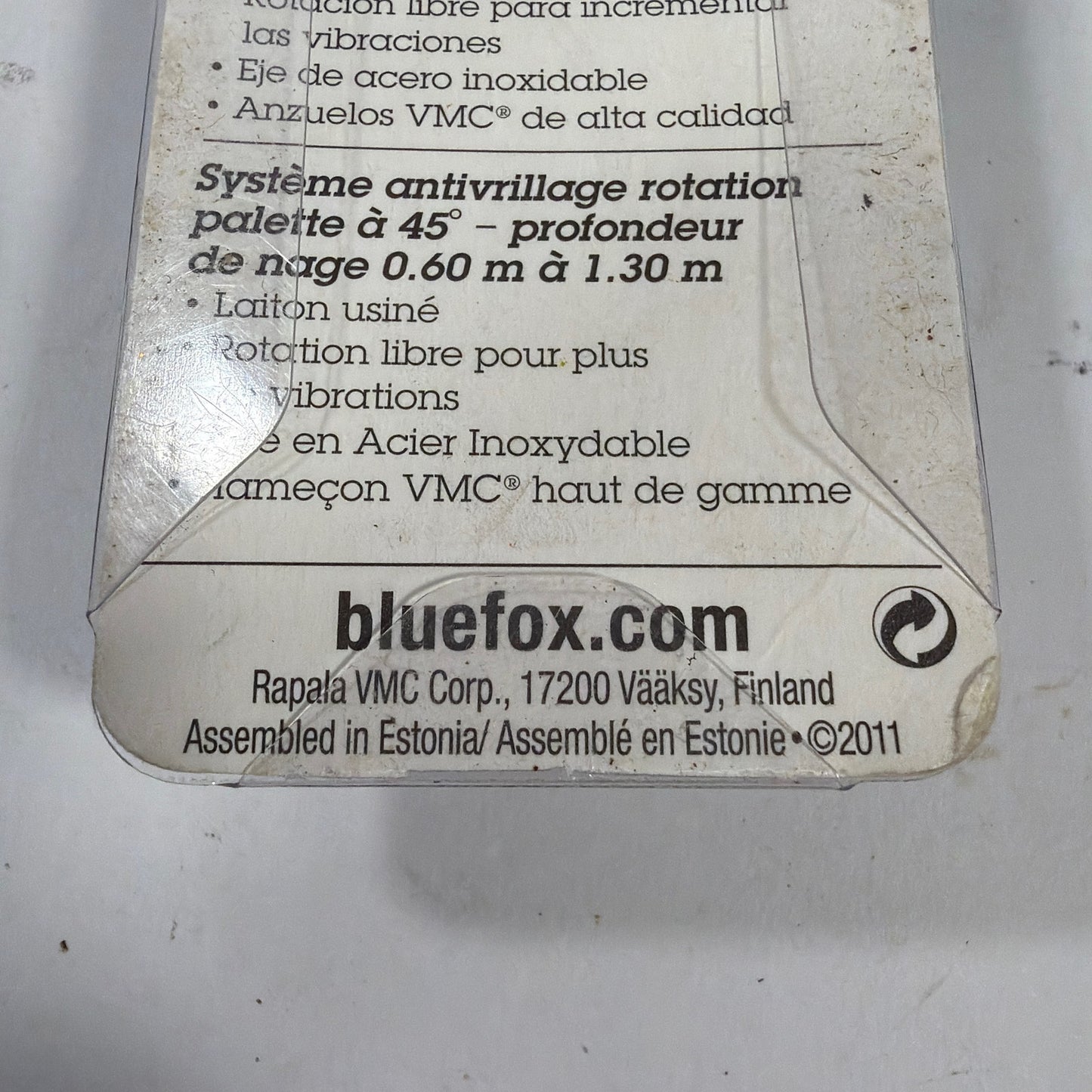 Blue Fox Vibrax Mid Depth Inline Spinner BFF1 RT Size 1 1/8 oz 4g