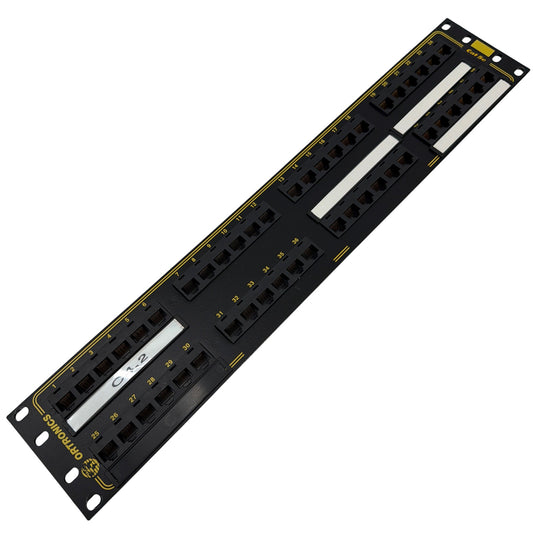 Ortronics Cat5e 48‑Port 19" Rack‑Mount Patch Panel (2U)