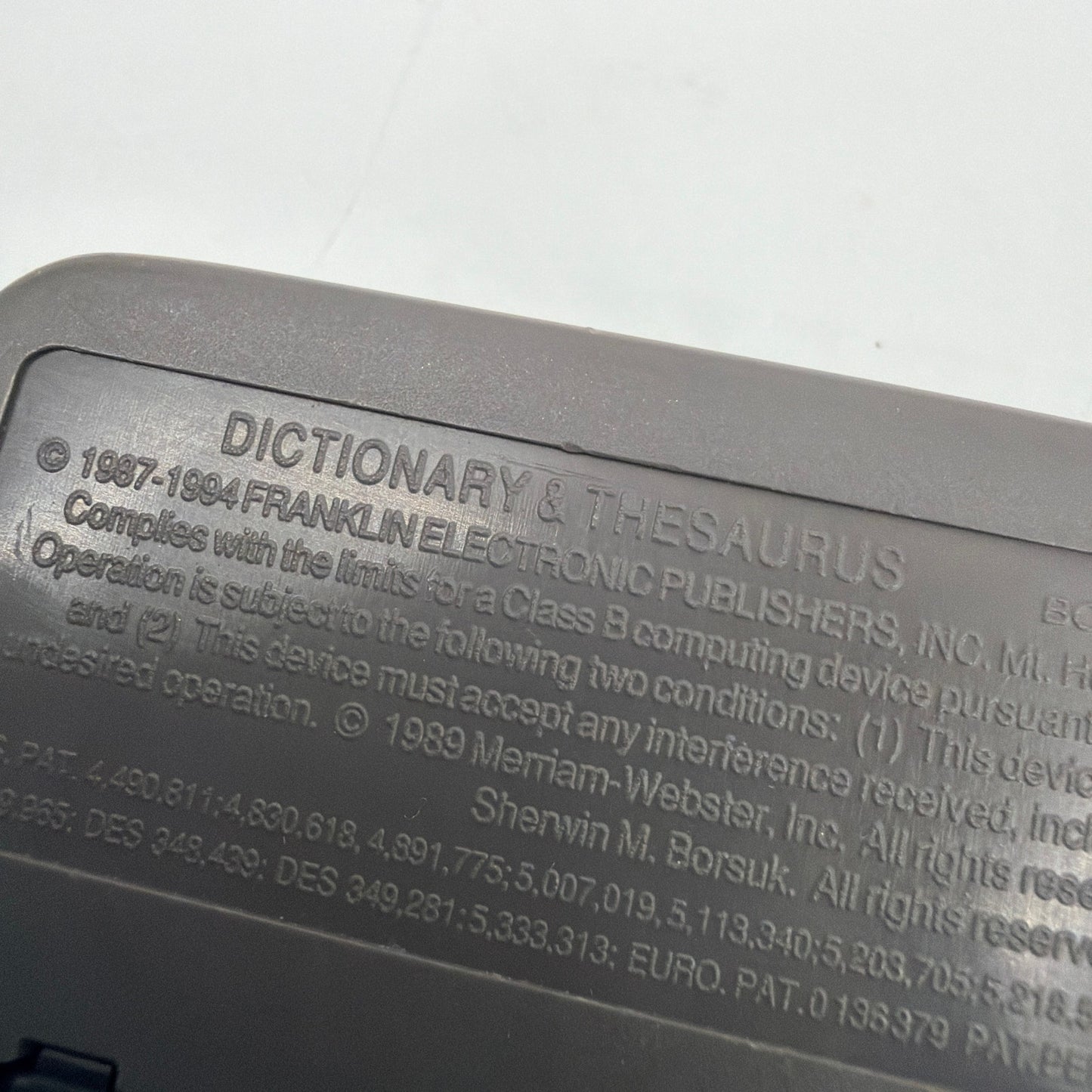 Franklin Bookman MWD-440 Electronic Dictionary & Thesaurus Tested Working