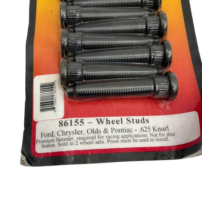 Milodon 86155 Press-In Wheel Studs 1/2-20 x 3 in .625 Knurl Ford Chrysler Olds