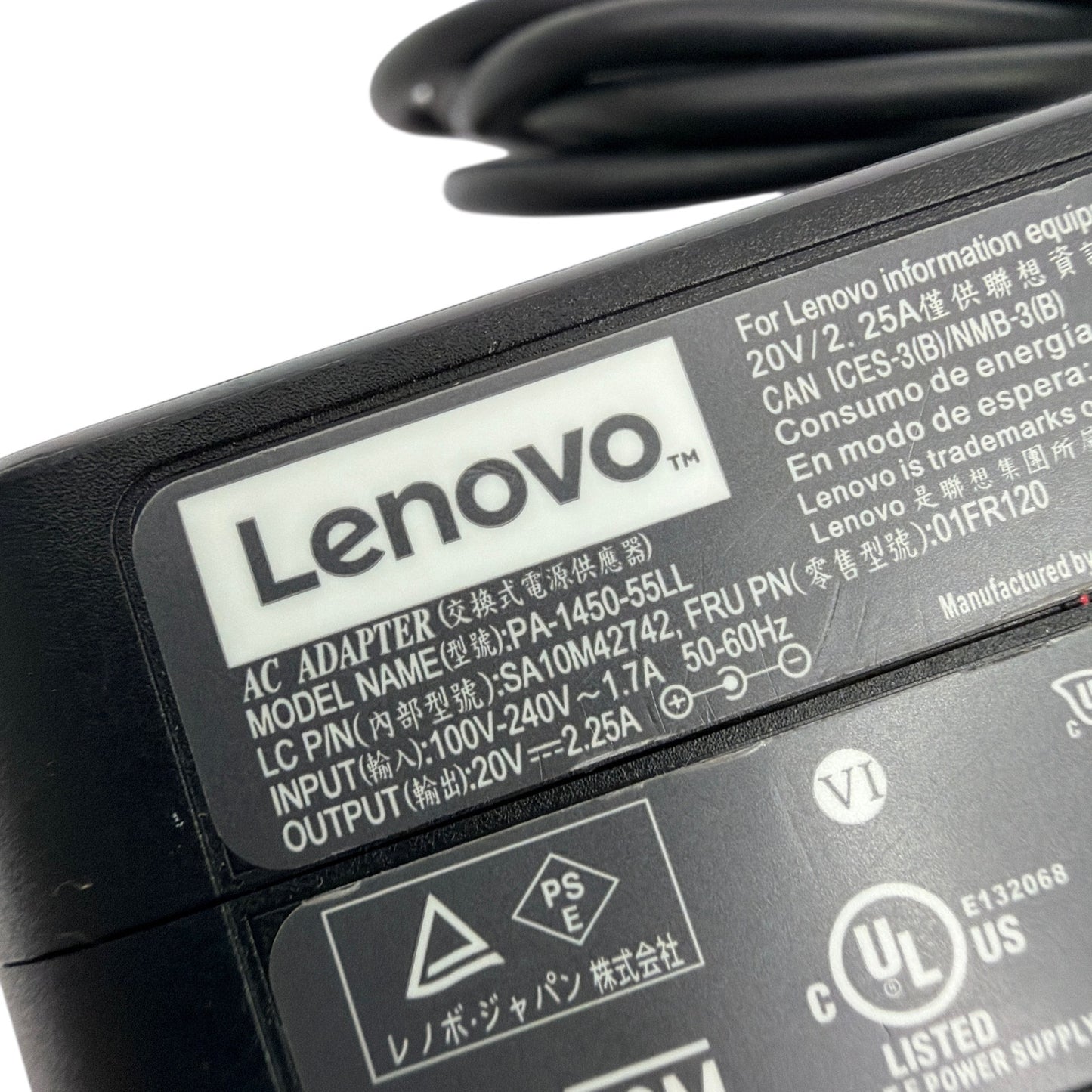 Lenovo 45W AC Adapter PA-1450-55LL 20V 2.25A Laptop Charger SA10M42742