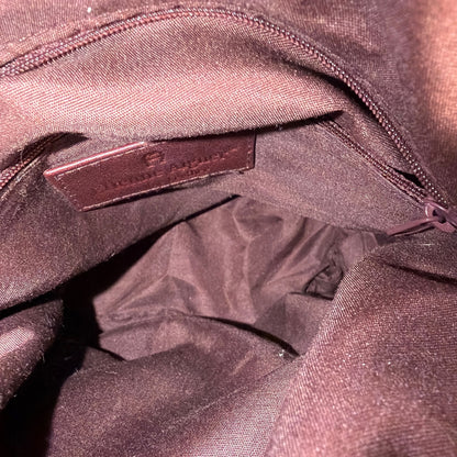 Etienne Aigner Genuine Leather Burgundy Hobo Shoulder Bag