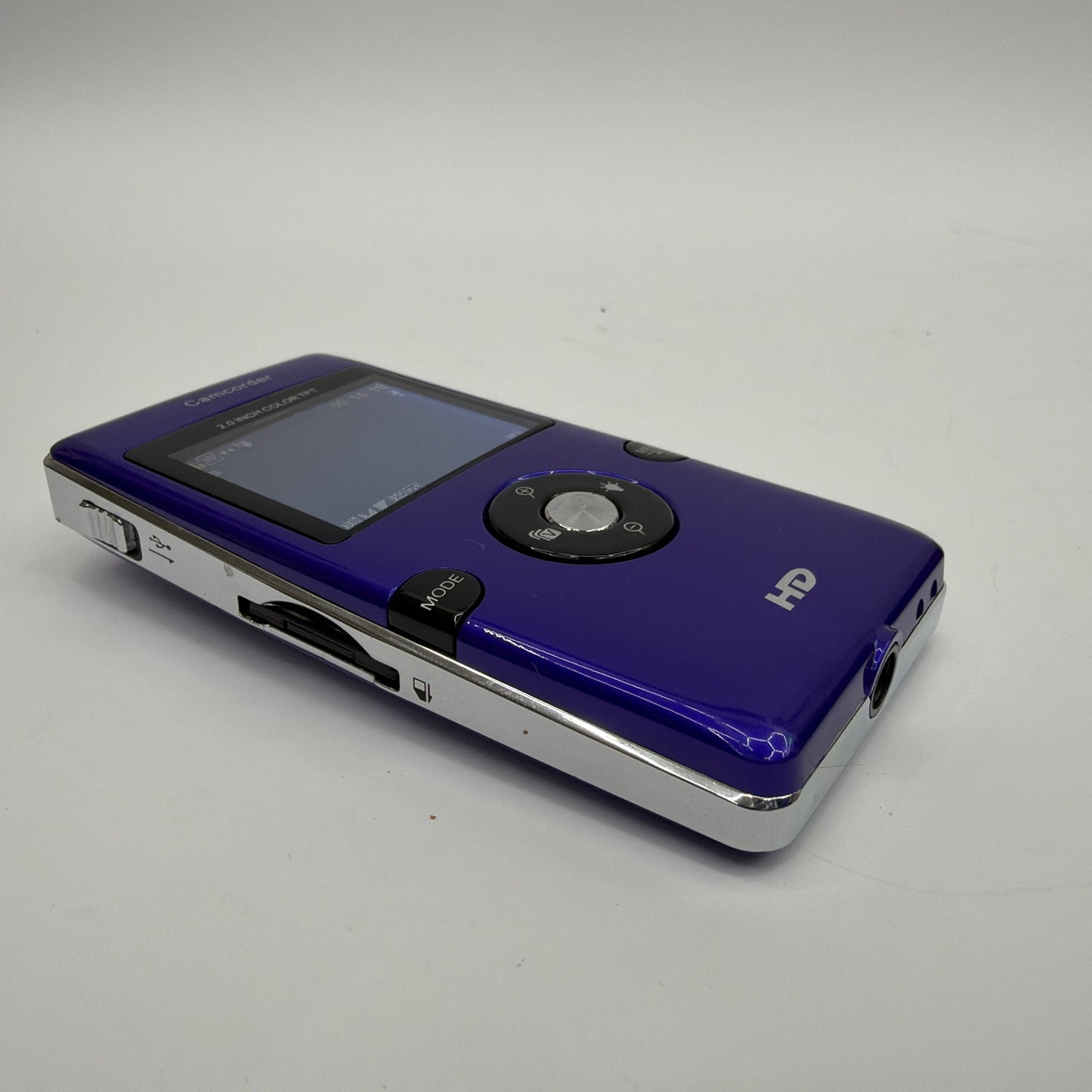 Vivitar DVR 880HD Pocket HD Camcorder Purple Tested Working w/ 2GB microSD