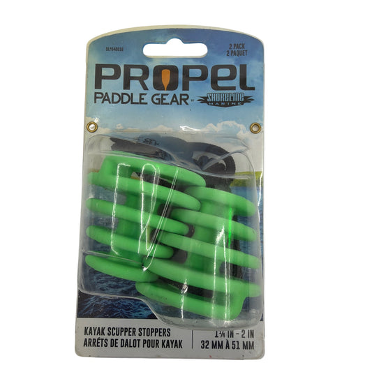 Propel Paddle Gear Kayak Scupper Stoppers 2-Pack Green SLPG40036 1.25-2in