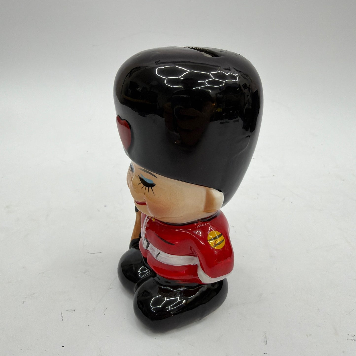 Ceramic British Guard Toy Soldier Coin Bank Approx 5 in