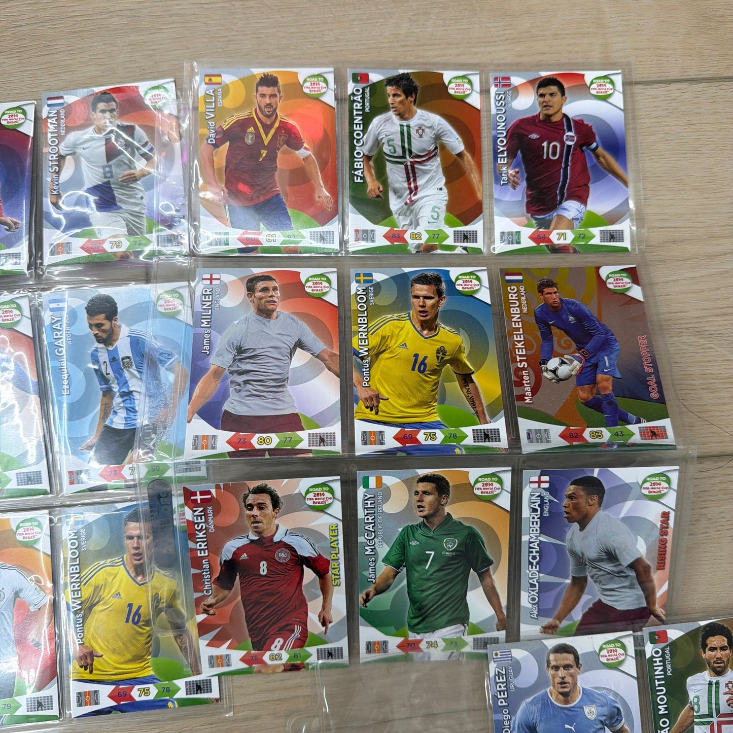 Lot of 60 Soccer Trading Cards Panini Adrenalyn XL Road to 2014 + Donruss Mix
