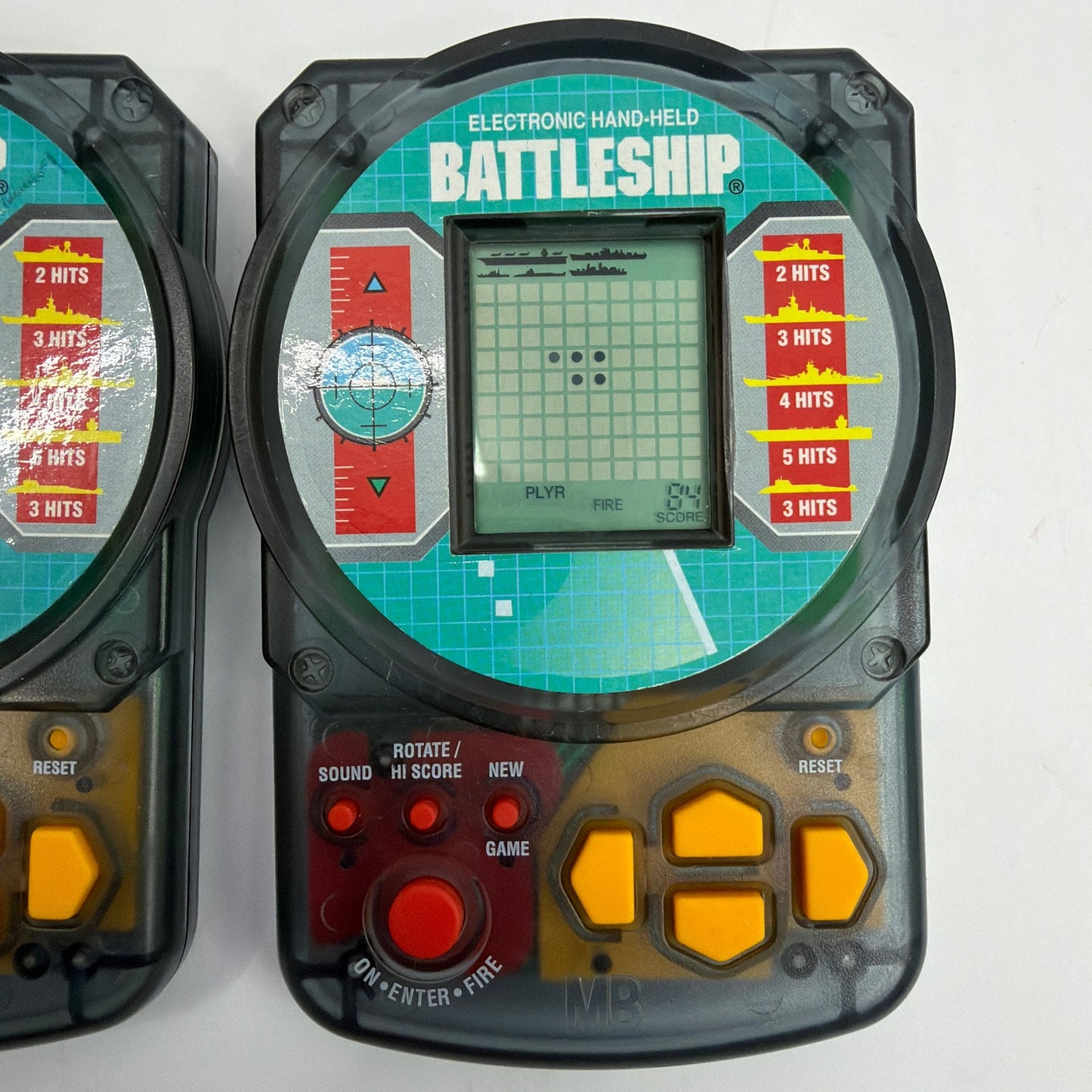 1995 Milton Bradley Electronic Hand-Held Battleship Game Lot of 2 Tested