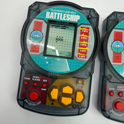 1995 Milton Bradley Electronic Hand-Held Battleship Game Lot of 2 Tested