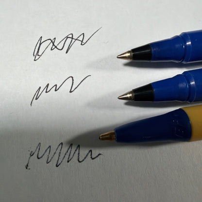 Lot of 3 Prozac Fluoxetine Hydrochloride Promo Pens BIC Micro Metal Blue Yellow