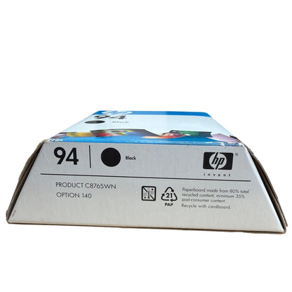 HP 94 Black Ink Cartridge C8765WN Option 140 – Genuine HP – Expired