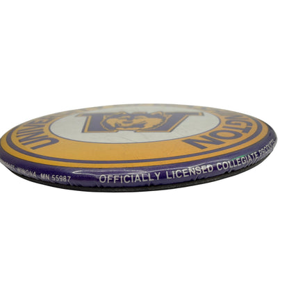 Vintage University of Washington Huskies WinCraft 3.5" Pinback Button PurpleGold