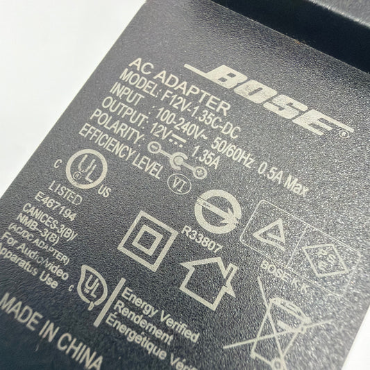 Bose AC Adapter Power Supply F12V-1.35C-DC 12V 1.35A