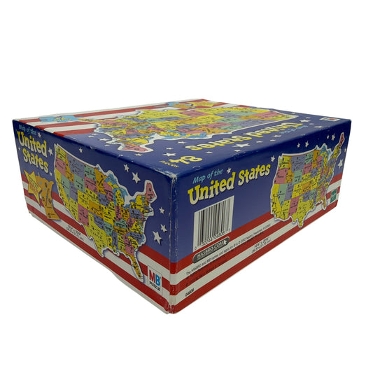 MB Map of the United States 84-Piece State Shaped Jigsaw Puzzle Sealed