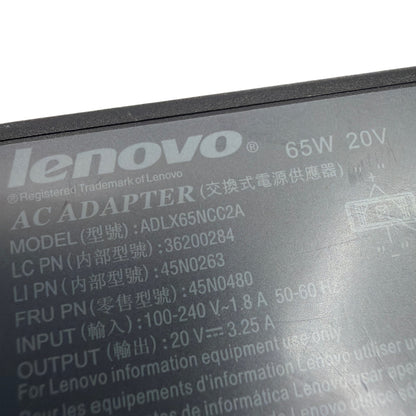 Lenovo 65W 20V AC Adapter Charger ADLX65NCC2A 45N0480 Rectangular Slim Tip