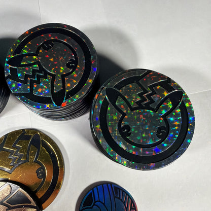 Pokémon TCG Collectible Coin Lot 50+ Mixed Holo & Standard Tokens