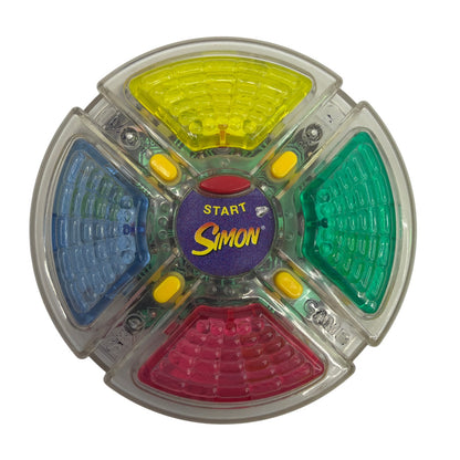 Hasbro Simon Electronic Memory Game Clear Translucent Tested Working