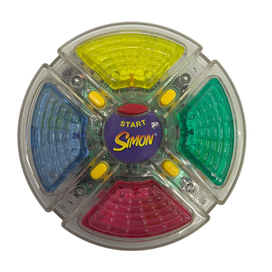 Hasbro Simon Electronic Memory Game Clear Translucent Tested Working