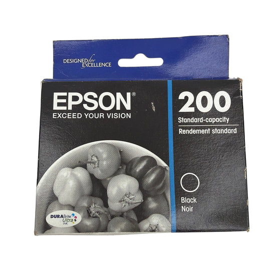 Epson 200 Black Ink Cartridge T200120 Standard Capacity DURABrite Ultra