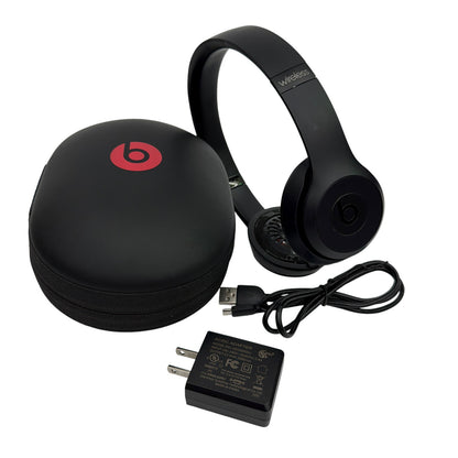 Beats Solo3 Wireless On-Ear Headphones Model A1796 Black No Ear Pads