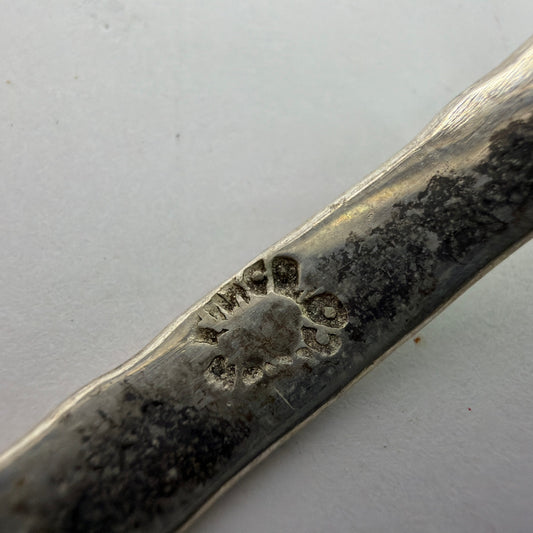 Mexico Sterling Silver Floral Stamped Bangle Bracelet 16.5g 2.5 in