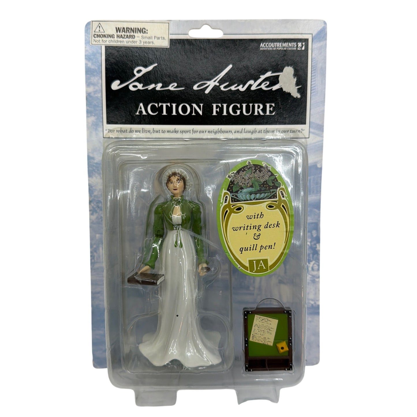 Accoutrements Jane Austen Action Figure w/ Writing Desk & Quill