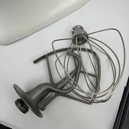 Vintage KitchenAid Hobart K45 Tilt-Head Stand Mixer White Parts/Repair with Bowl