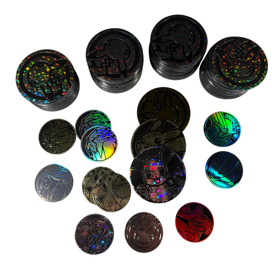 Pokémon TCG Collectible Coin Lot 50+ Mixed Holo & Standard Tokens