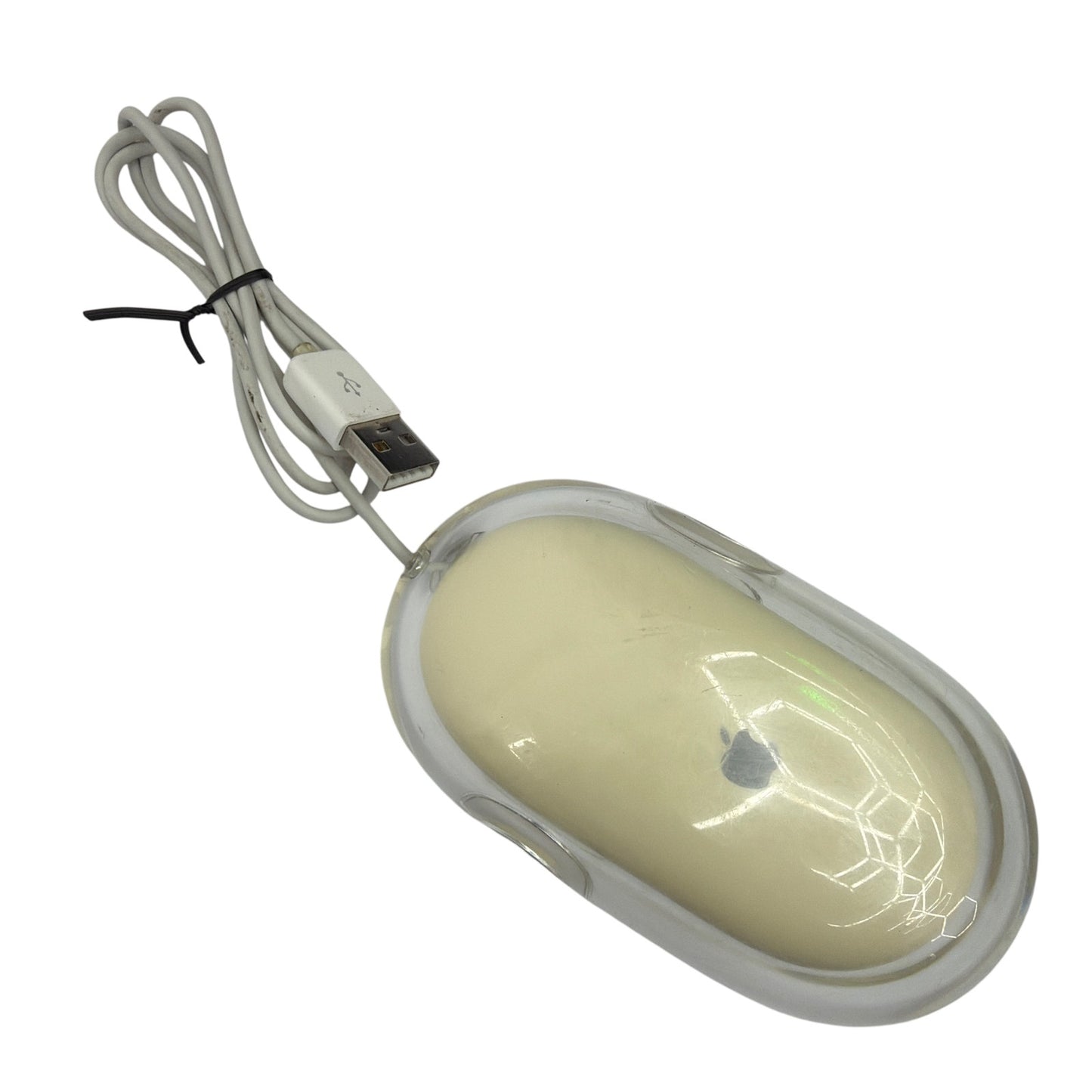 Apple Pro Mouse M5769 USB Wired Optical Mouse White Clear Tested Working