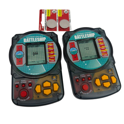 1995 Milton Bradley Electronic Hand-Held Battleship Game Lot of 2 Tested