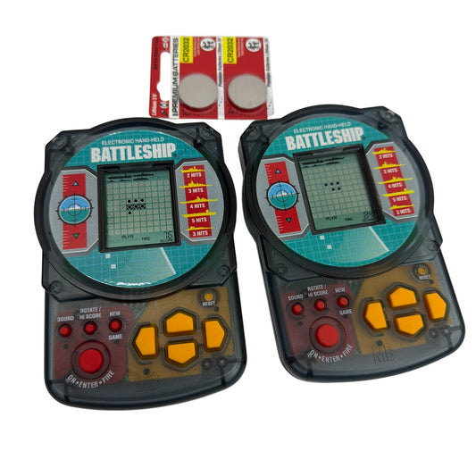 1995 Milton Bradley Electronic Hand-Held Battleship Game Lot of 2 Tested