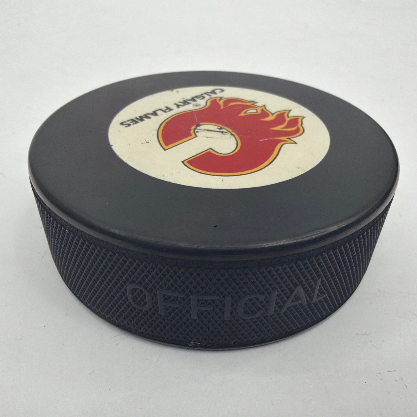 Calgary Flames Official Licensed NHL Hockey Puck 3 Inch Trench Mfg