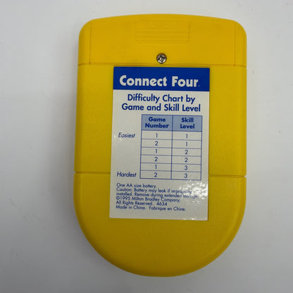 Milton Bradley Connect Four Electronic Handheld Game 1995 Model 4634 Tested