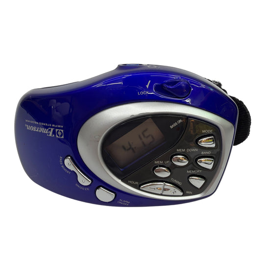 Emerson HR2227BL AM/FM Armband Radio Blue Tested Working Missing Power Button
