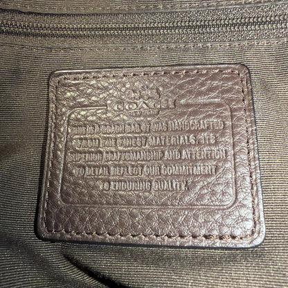 Coach Signature Jacquard Tote Shoulder Bag Brown Tan