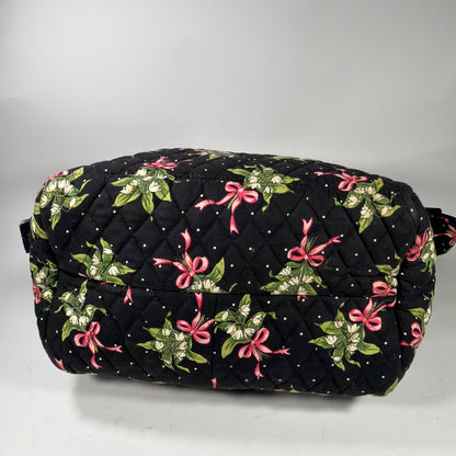 Vera Bradley Quilted Shoulder Bag Floral Bow Print Approx 12x6x10