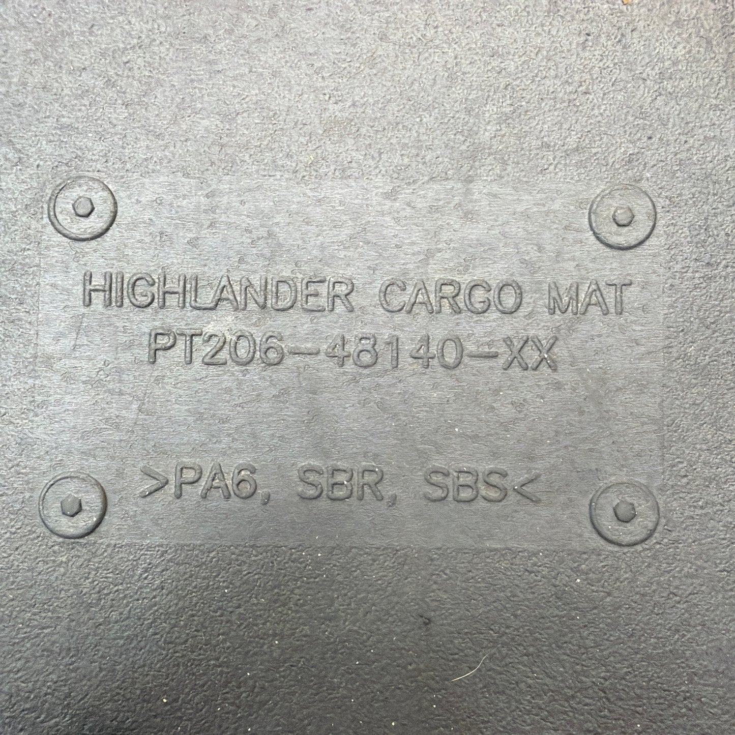 Genuine Toyota Highlander Carpet Cargo Mat Black PT206-48140-20 2014-2019