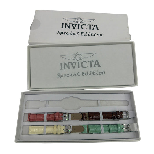Invicta Special Edition Model 5168 Genuine Leather Watch Band Set 4pc with Box
