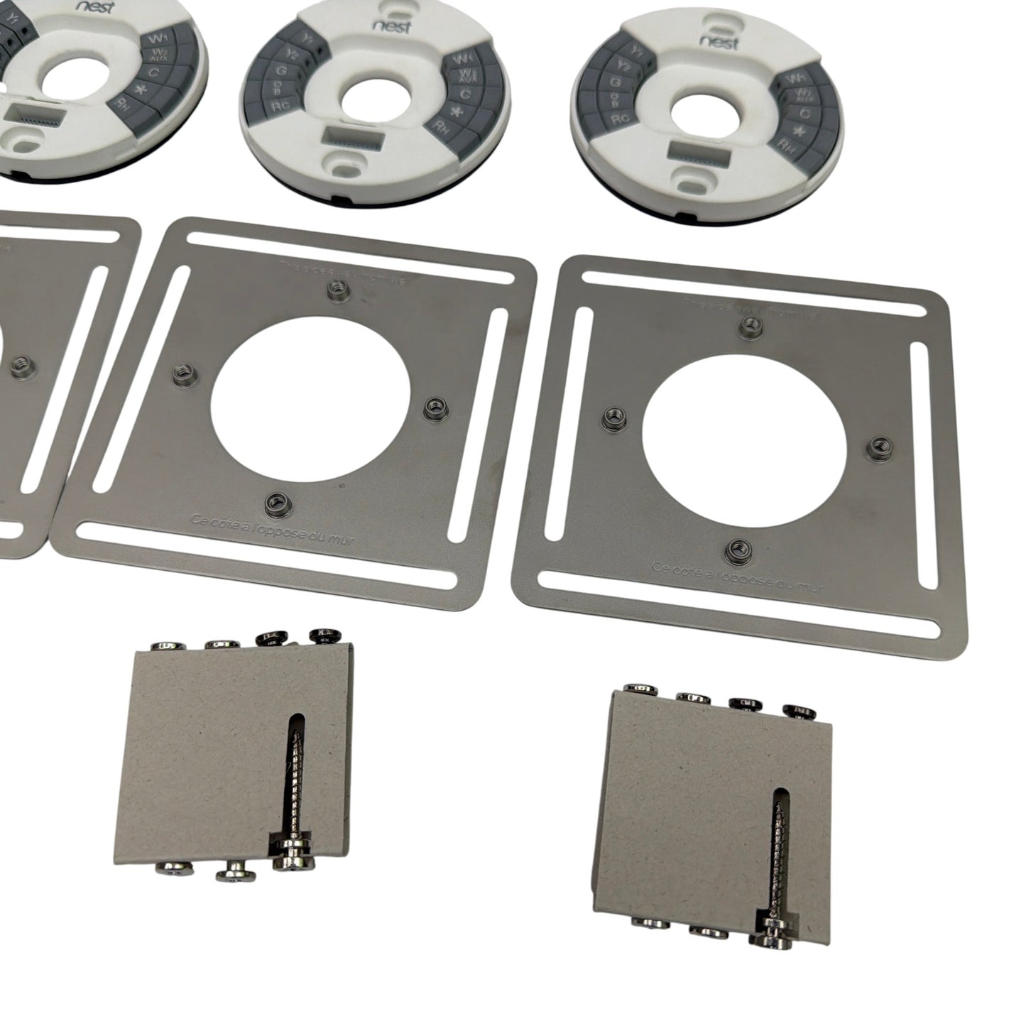 Nest Learning Thermostat 2nd Gen Model 02A Lot of 3 w/ Bases & Trim Plates