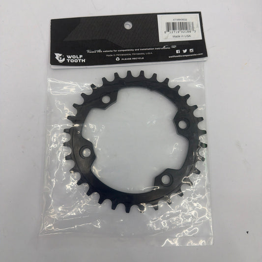 Wolf Tooth Drop-Stop A Chainring 32T 96mm BCD Shimano XT M8000/SLX M7000 XTM8K96