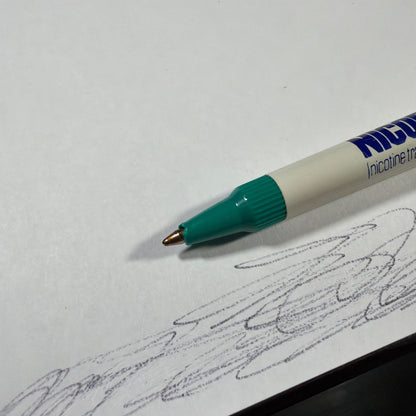 Nicoderm Nicotine Transdermal System Promotional Ballpoint Pen White/Green