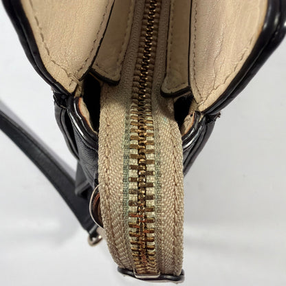 Kate Spade New York Black & Cream Leather Bow Crossbody Bag