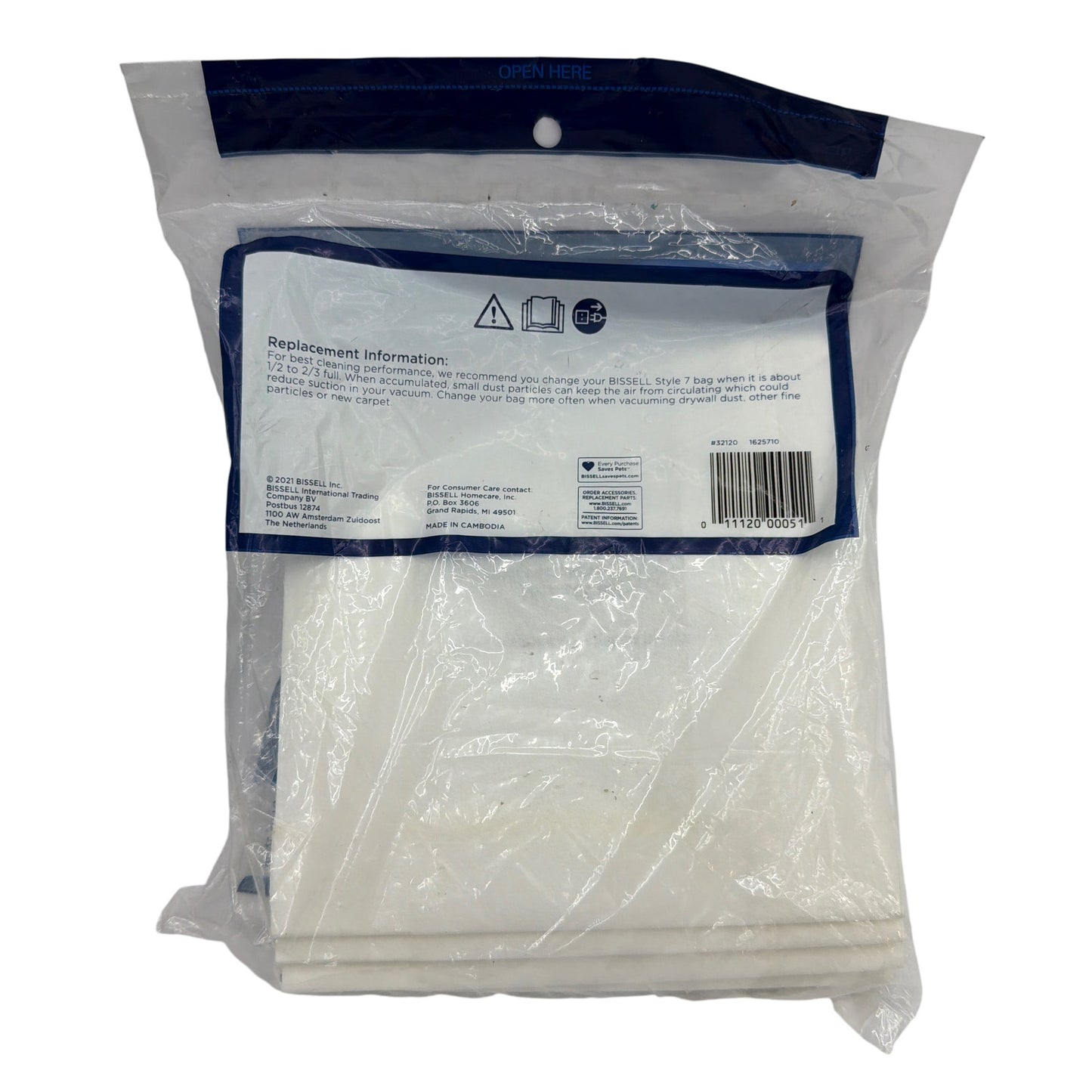 Bissell Style 7 Vacuum Cleaner Bags Model 32120 3-Pack