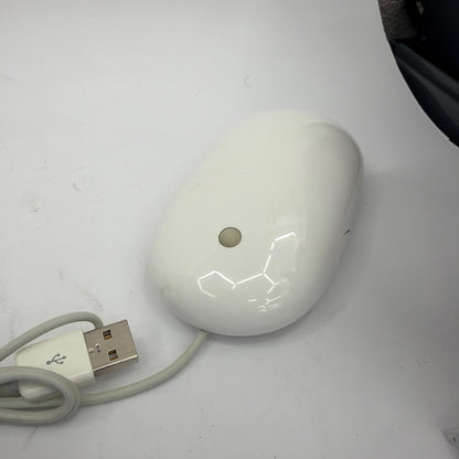 Apple Wired USB Mouse Model A1152 EMC 2058 White Tested Working