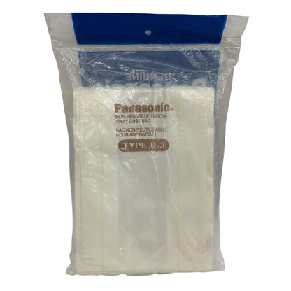 Panasonic MC-115P Upright Vacuum Cleaner Bags Type U-3 3-Pack Genuine OEM