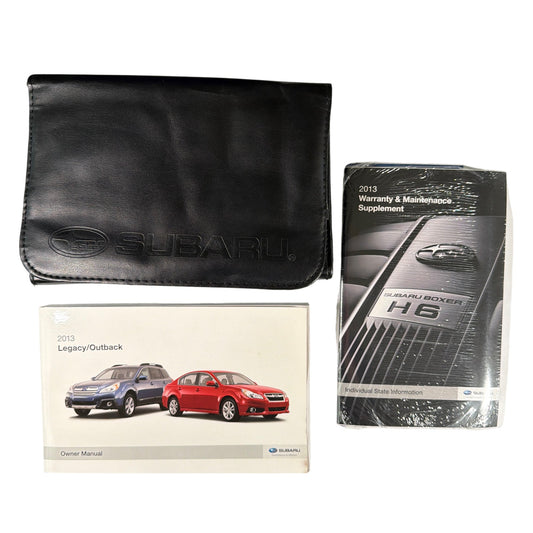 2013 Subaru Legacy/Outback OEM Owner’s Manual Set w/ Subaru Case A2490BE-B