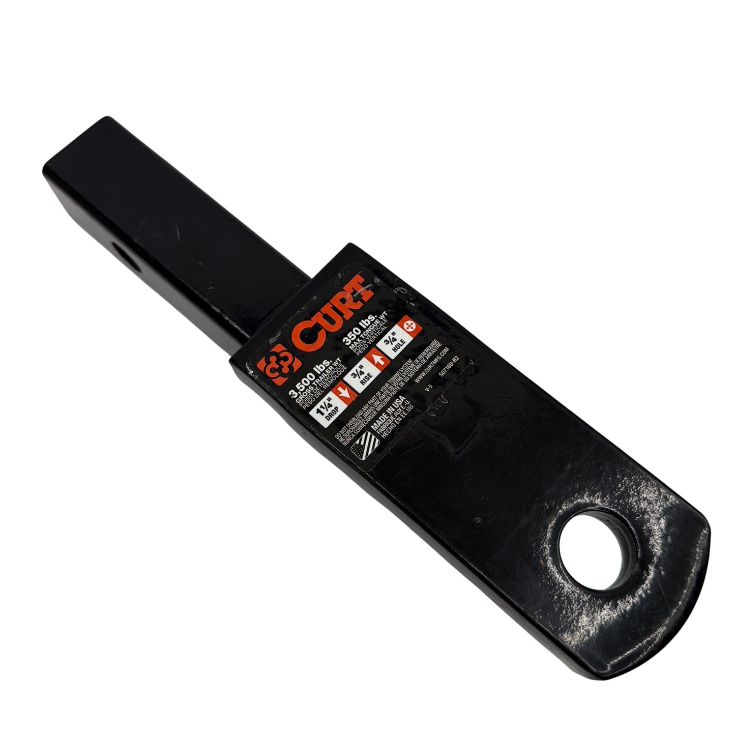 CURT Class 2 Ball Mount 45518, 1-1/4" Shank, 1-1/4" Drop, 3,500 lb