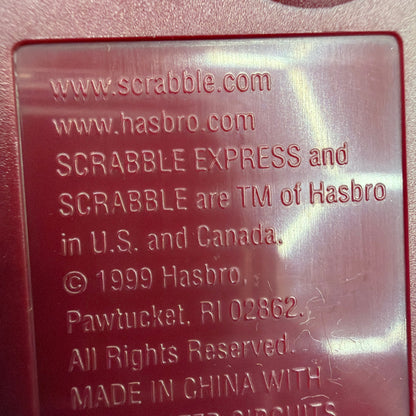 Hasbro Scrabble Express Handheld Electronic Game 1999 Tested Working