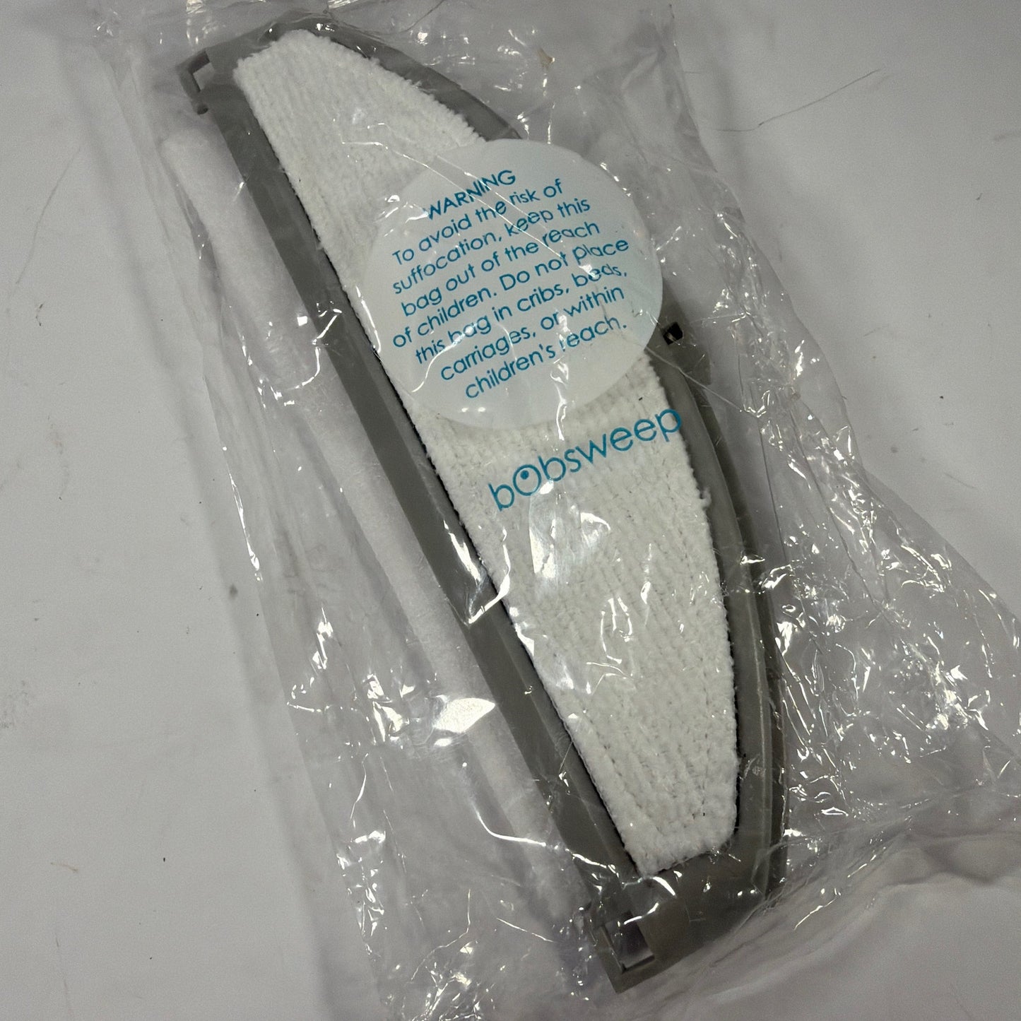 bObsweep 8" Microfiber Mop Pad Attachment Replacement Gray/White