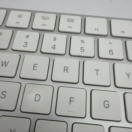 Apple Magic Keyboard A1644 Wireless Bluetooth Silver Tested Bent Edge